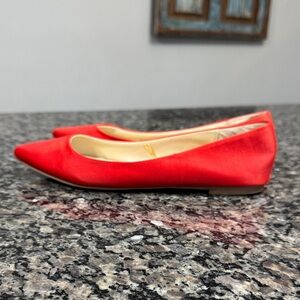 Express Women's satin pointed toe Flats EUC 8